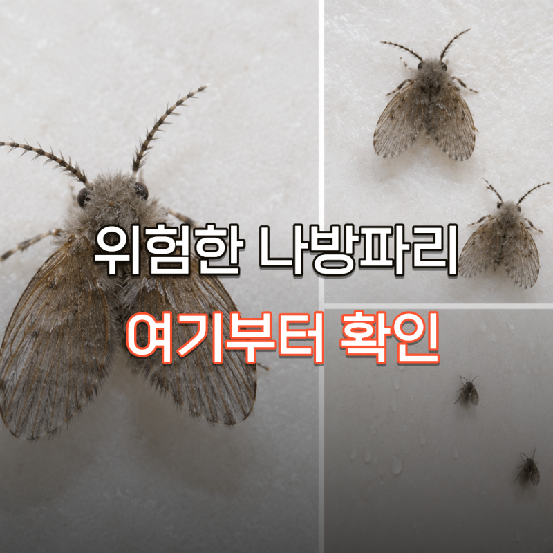 화장실 나방파리 없애고 싶다면 무조건 여기부터