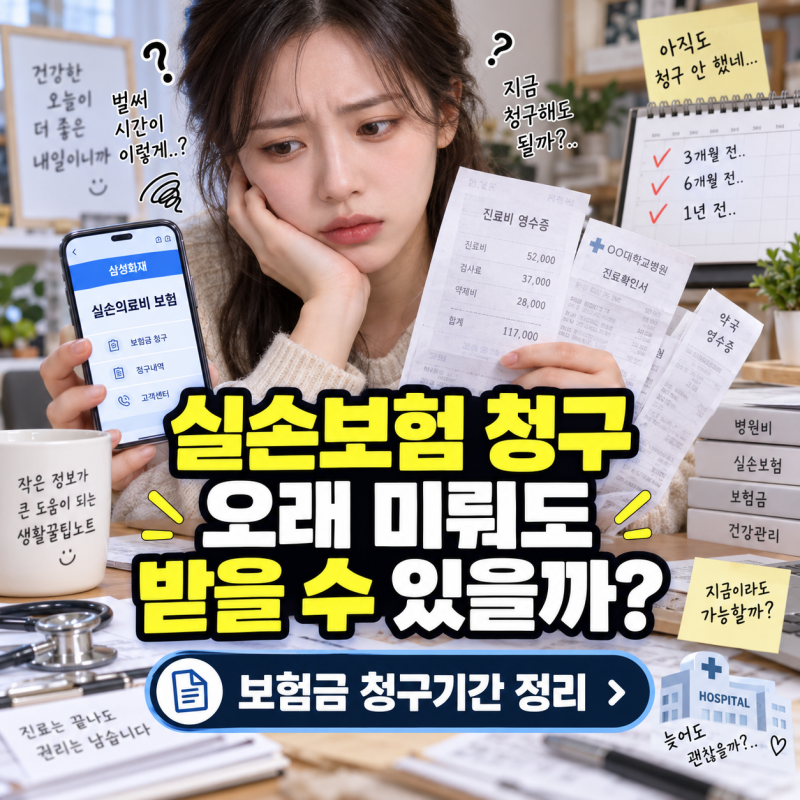 실손보험 청구를 오래 미뤄도 받을 수 있을까? 보험금 청구기간 정리