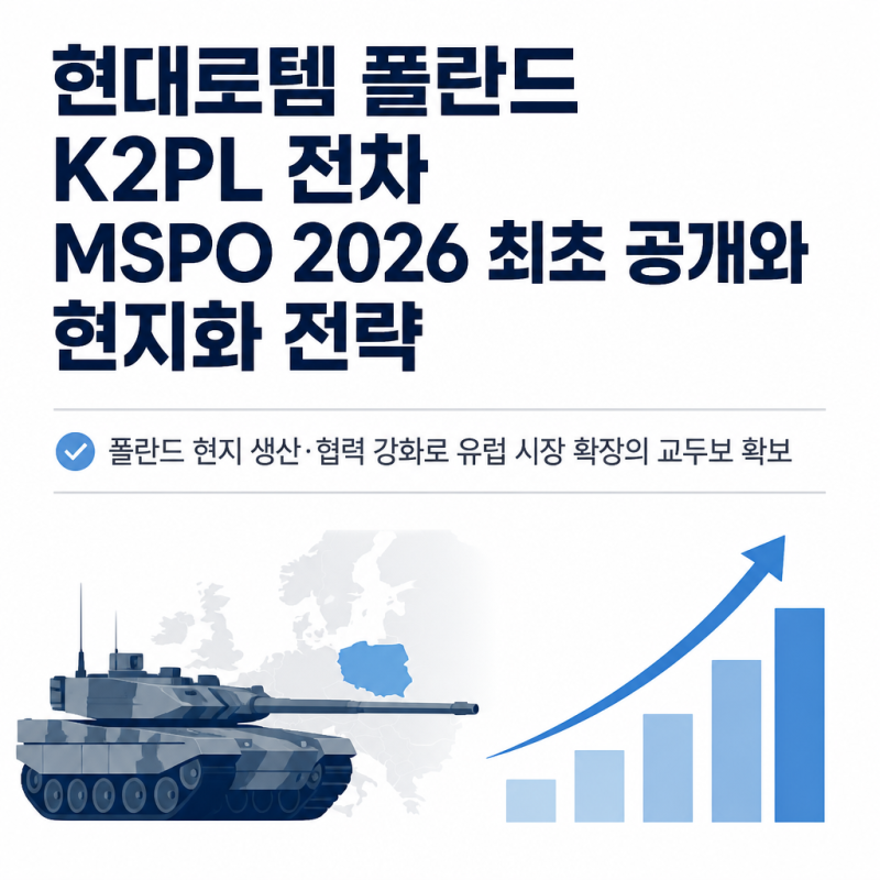 현대로템 폴란드 K2PL 전차 MSPO 2026 최초 공개와 현지화 전략