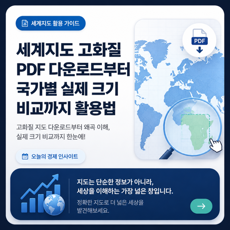 세계지도 고화질 PDF 다운로드부터 국가별 실제 크기 비교까지 활용법