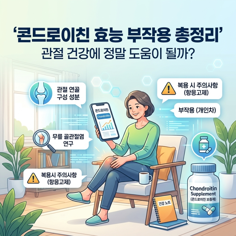 콘드로이친 효능 부작용 총정리, 관절 건강에 정말 도움이 될까?