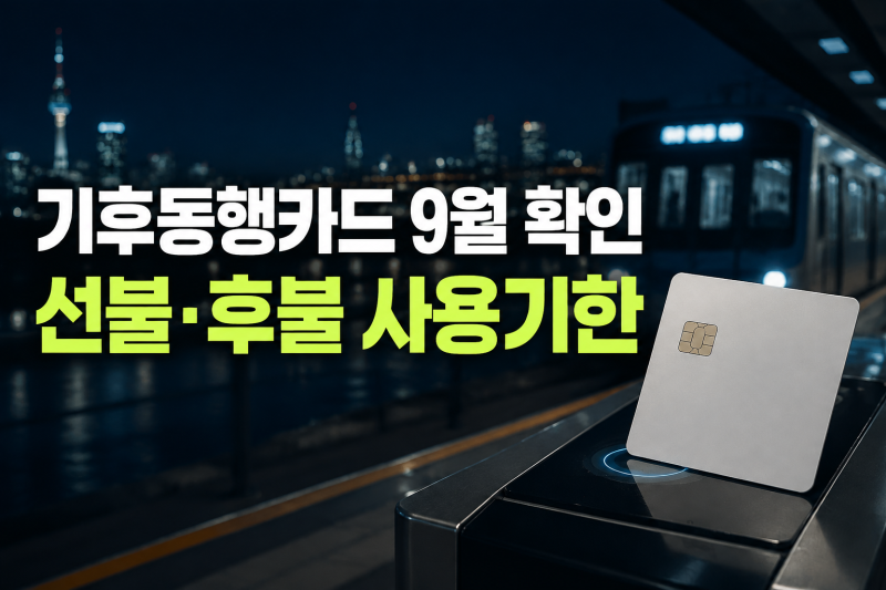 기후동행카드 교환 9월 변경사항, 내 카드부터 확인하세요