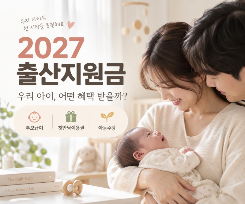 2027 출산지원금 총정리｜부모급여 첫만남이용권 아동수당 얼마 받을까?