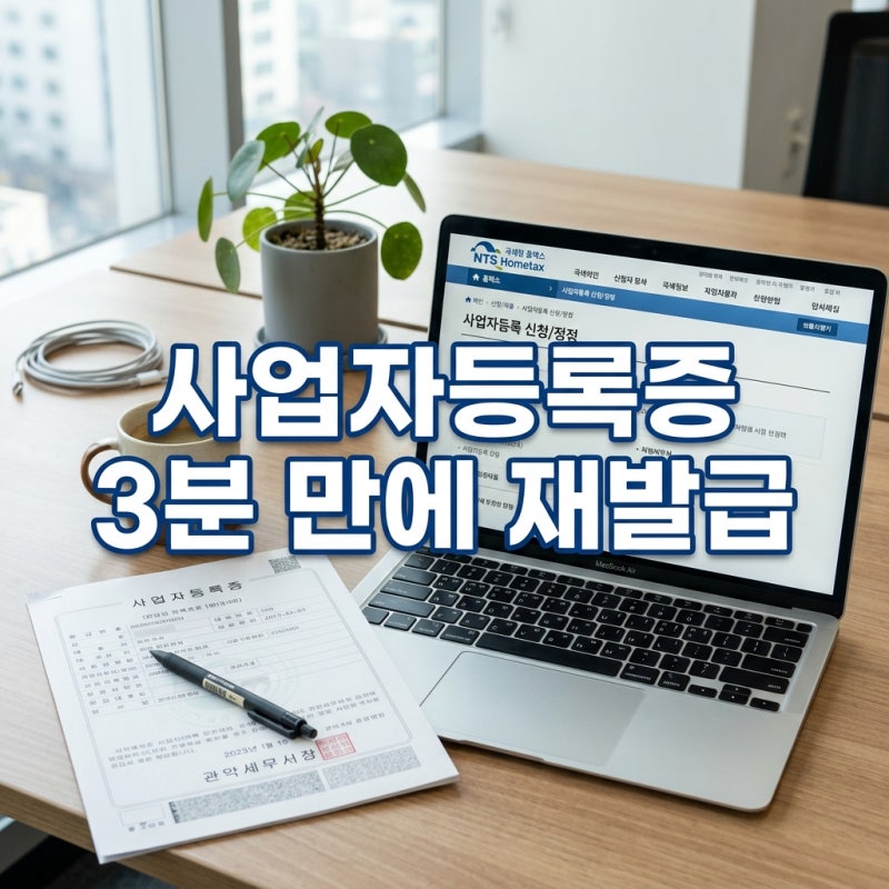 사업자등록증재발급 분실 시 세무서 안 가고 온라인 출력하는 확실한 방법