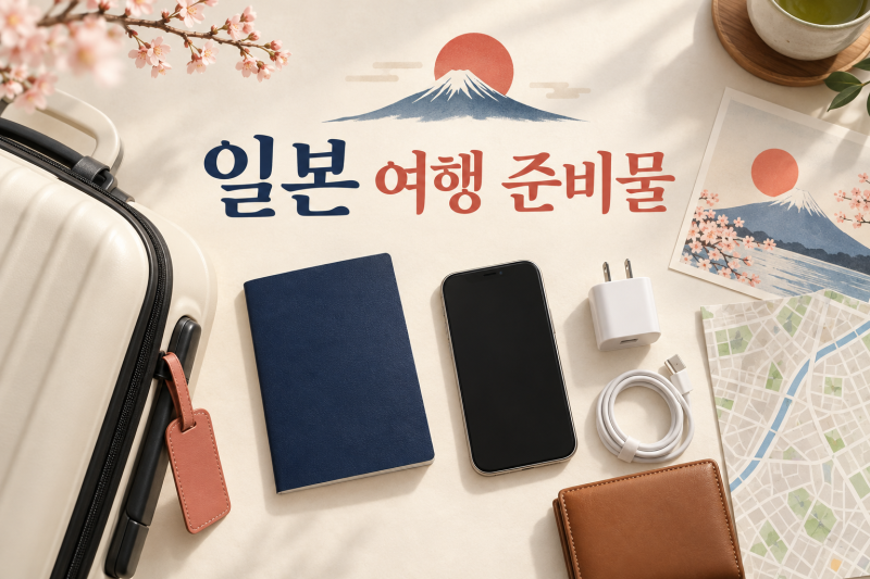 일본 여행 준비물 체크리스트, 여권·비짓재팬·유심부터 짐 싸기까지