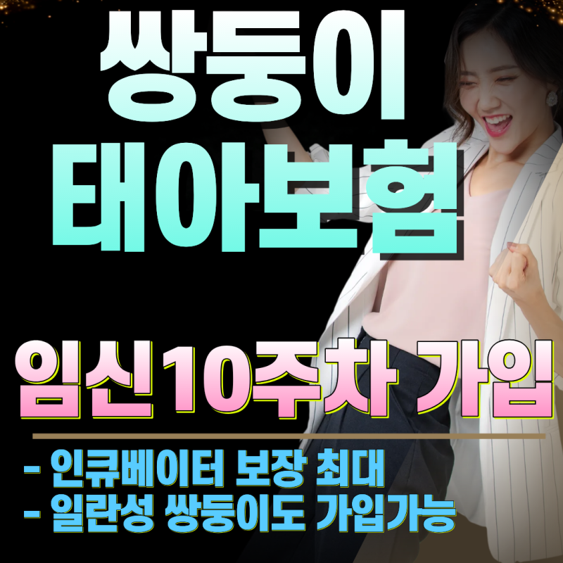 쌍둥이 태아보험! 임신 10주차 가입가능한 상품(전략적으로 저렴하게 쌍둥이 태아보험가입하....