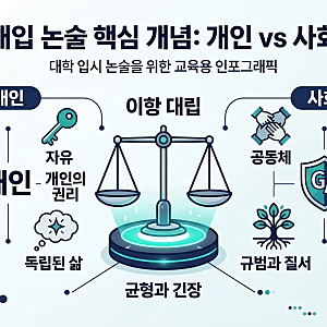 대입 인문 논술 합격의 핵심 프레임 | '개인 vs 사회' 이항대립으로 제시문 완벽 분류하기