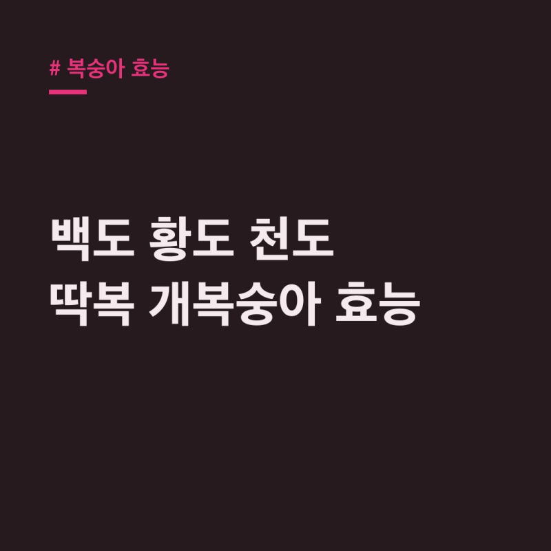 복숭아 효능 품종별 꿀팁! 백도 황도 천도 개복숭아 차이