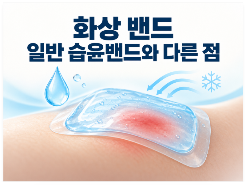 화상 밴드, 일반 습윤밴드와 무엇이 다를까? 데었을땐·케어젤번 비교