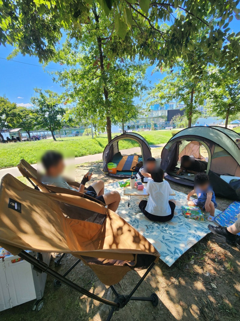 [ 뚝섬한강공원]한강나들이 피크닉/ 텐트존 위치 및 주차장 및 배달팁