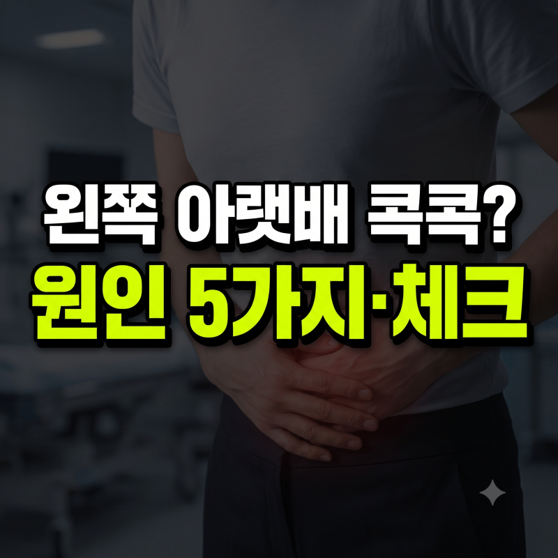 왼쪽 아랫배 통증 원인 5가지와 반드시 병원에 가야 하는 위험 신호