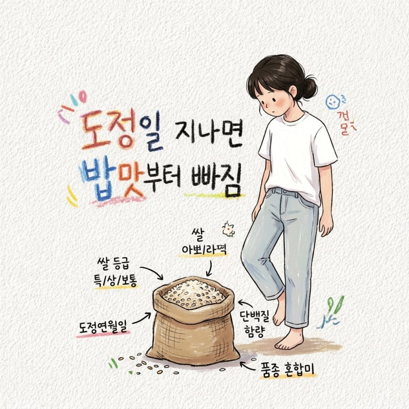 도정일 지나면 밥맛부터 빠짐 쌀 등급 특 상 보통 도정연월일 단백질함량 품종 혼합미