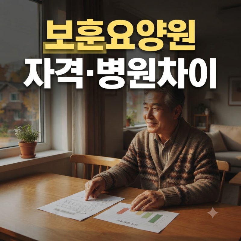 "보훈요양원, 보훈요양병원, 보훈병원 헷갈린다면? 3가지 차이와 신청 순서 총정리"