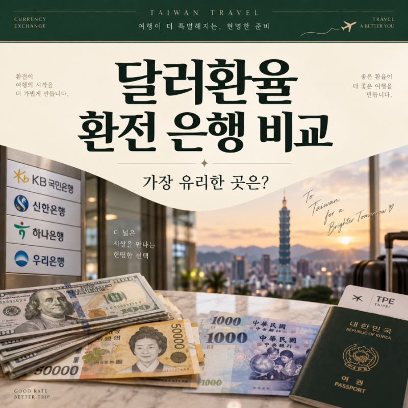 달러환율 환전 은행 비교, 가장 유리한 곳은?