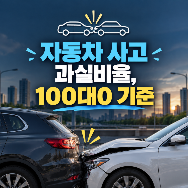 자동차 사고 과실비율, 100대0 인정되는 사고 따로 있다