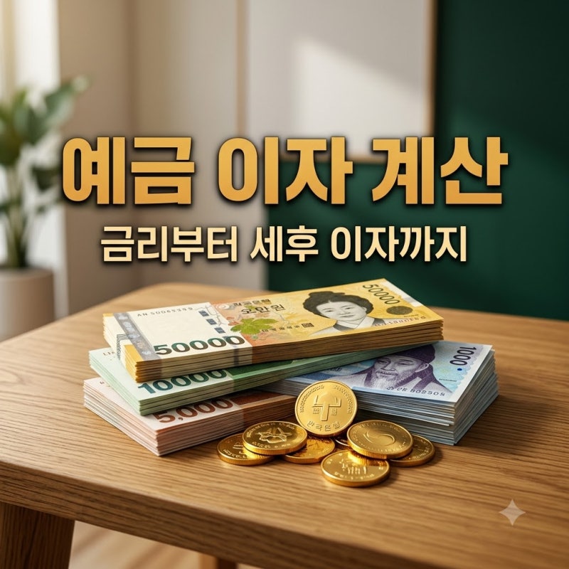 예금이란 무엇일까? 금리와 세후 이자 계산법 핵심 정리