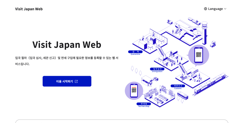 일본 입국 신고서 작성 비짓재팬 비지트재팬 웹 등록 방법