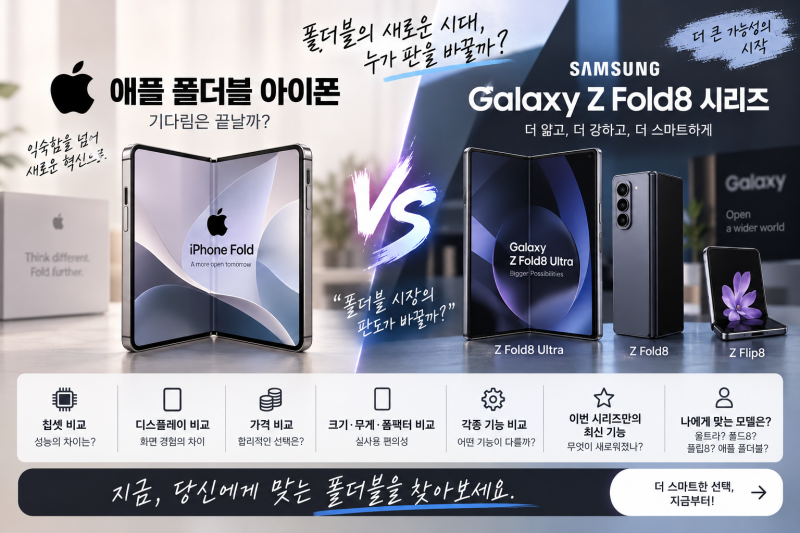 애플 폴더블 vs 갤럭시 Z Fold8·Ultra｜폴더블 시장 판도 정말 바뀔까?