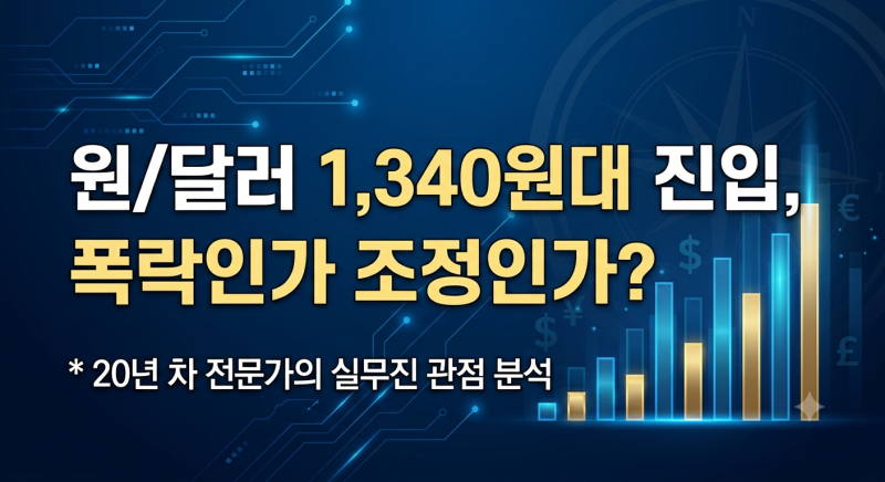 2026년9월8일 원/달러 1,340원대 진입, 폭락인가 조정인가?