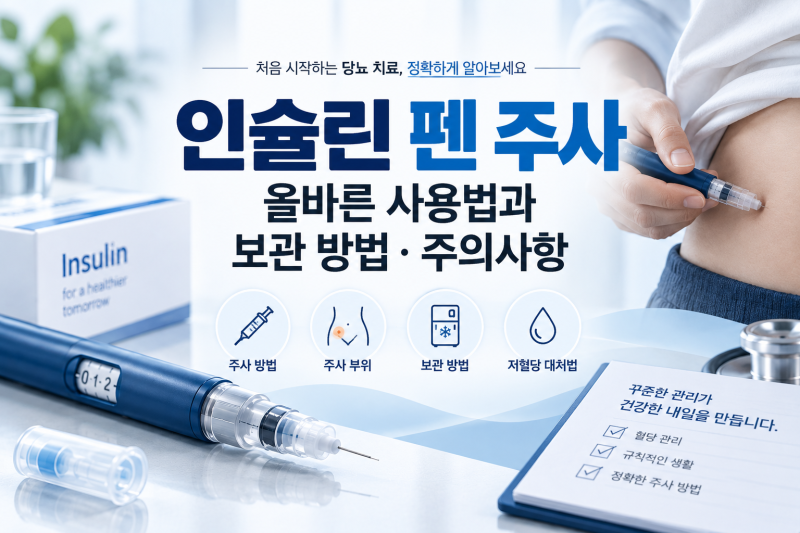 인슐린 펜 주사 올바른 사용법과 보관 방법 주의사항