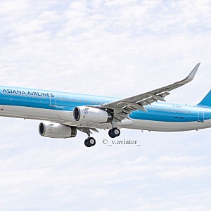 대한항공의 도장을 한 아시아나 항공기 / Airbus A321-231 [HL8018]