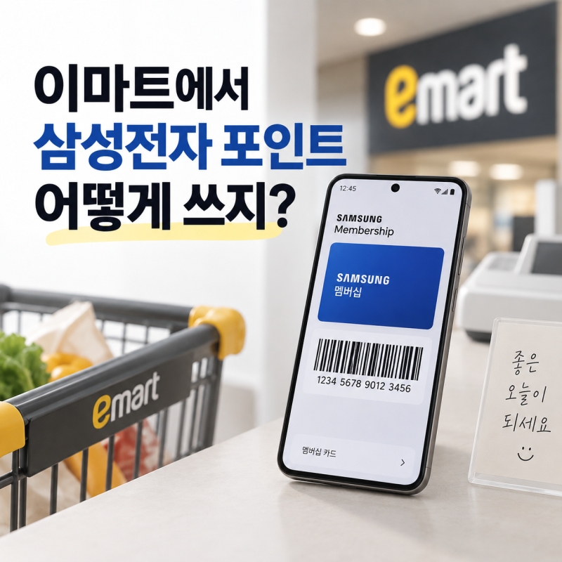 삼성전자 포인트 이마트 사용방법, 바코드·QR 어디서 찾을까?