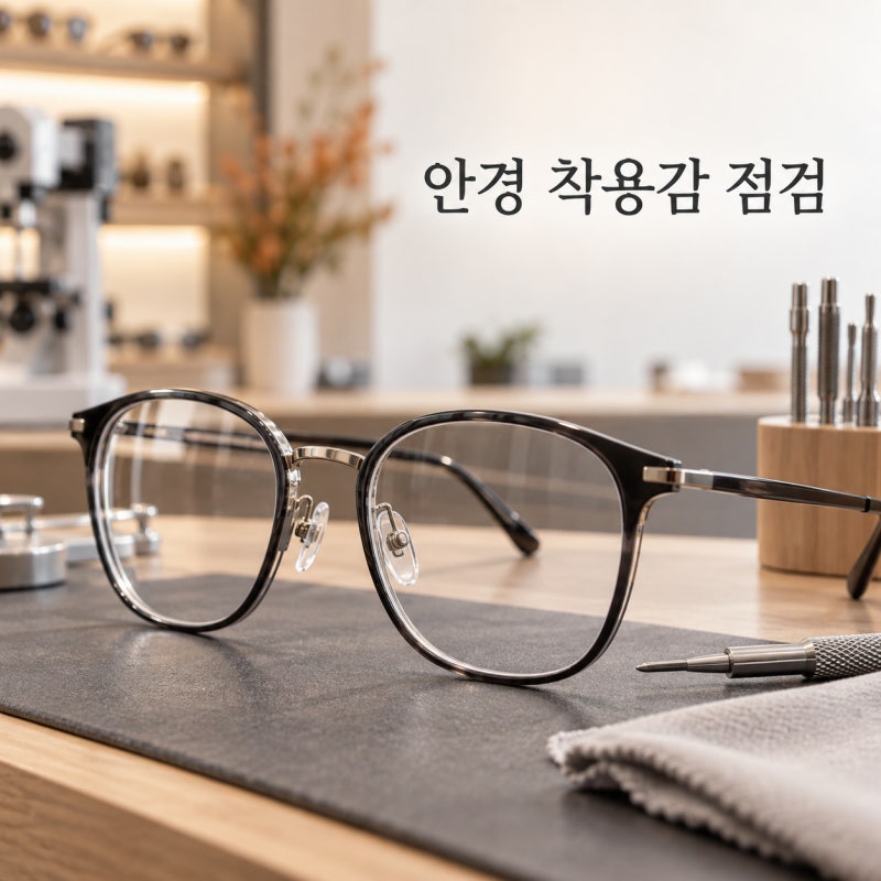 안경이 자꾸 흘러내리는 이유, 코받침수리와 압축 점검