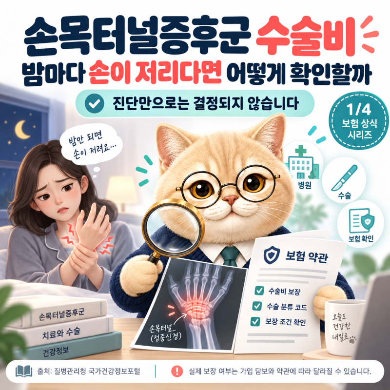 손목터널증후군 수술비, 밤마다 손이 저릿저릿 하다면 어떻게 확인할까