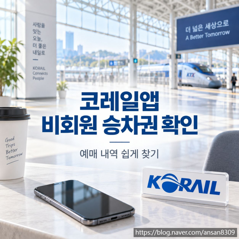 코레일앱 비회원 승차권 확인, 예매 내역 쉽게 찾는 방법