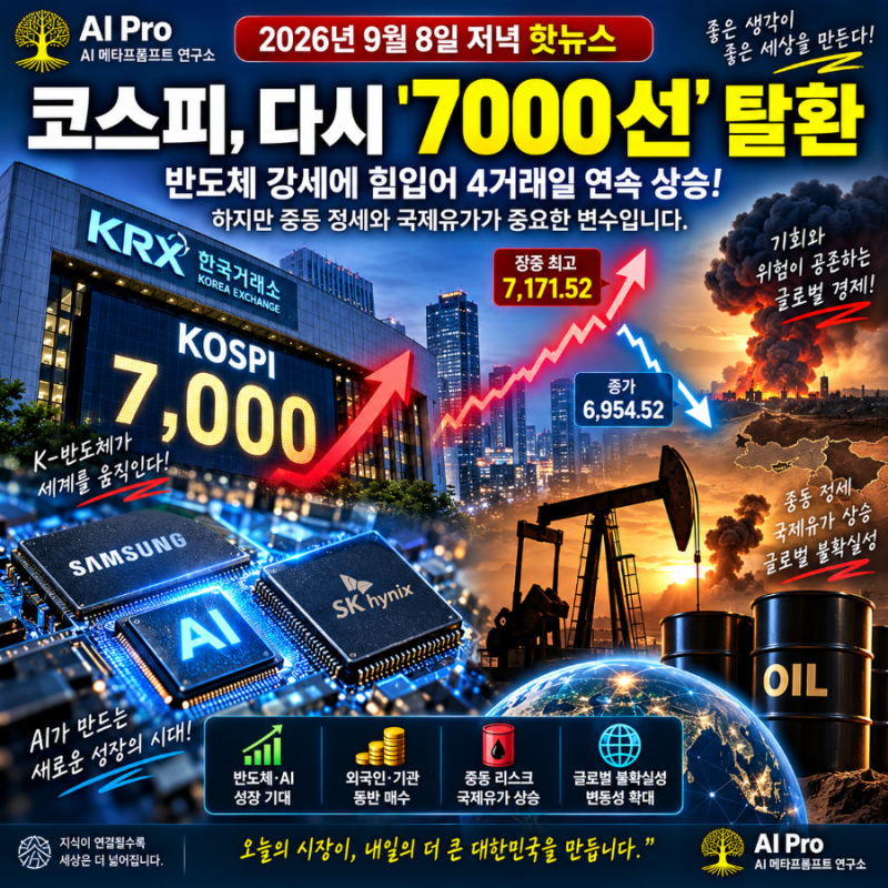 코스피, 장중 7,000선 탈환했지만 왜 다시 무너졌나