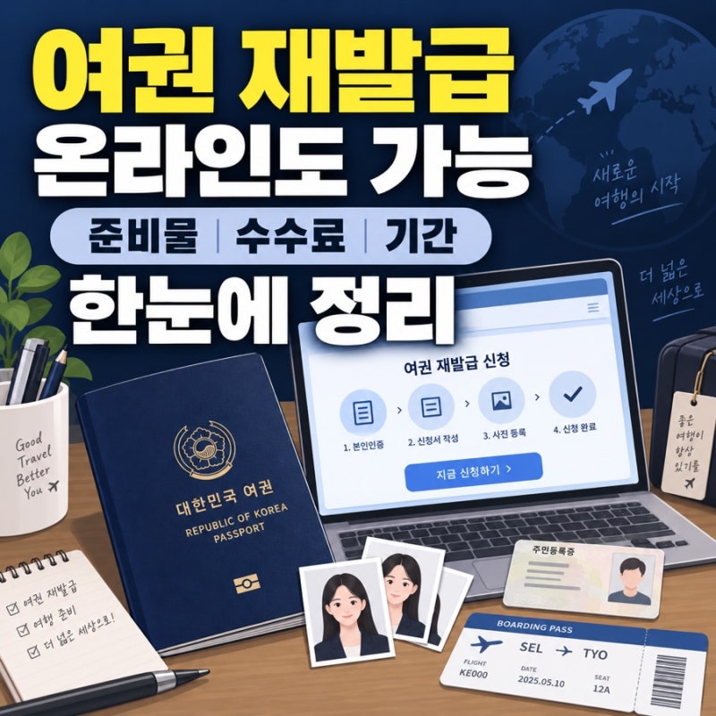 여권 재발급 및 갱신 방법 총정리｜준비물·온라인 신청·소요기간·주의사항