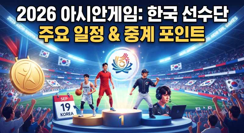 2026 아시안게임 일정 총정리｜아이치·나고야 주요 종목과 중계 확인법