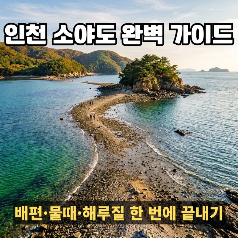 인천 소야도 배편부터 물때 해루질까지, 왜 다들 덕적도보다 여길 먼저 찾을까?
