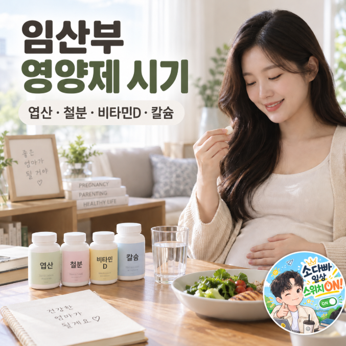 임산부 영양제 시기 총정리｜엽산·철분·비타민D·칼슘 종류별 복용법