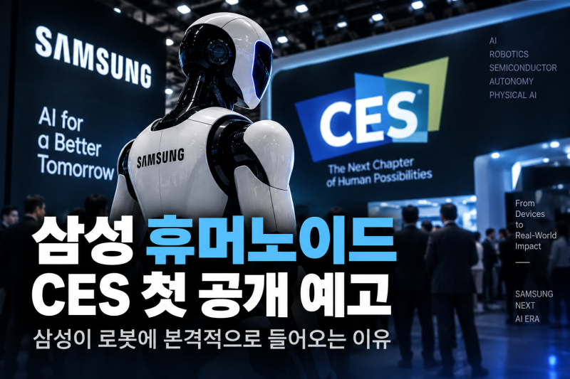 삼성 휴머노이드 CES 공개 예고｜삼성이 로봇에 본격적으로 들어오는 이유