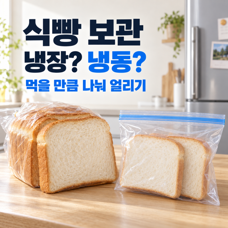 식빵 보관, 냉장고에 넣으면 더 오래 갈까요? 냉동·해동 기준