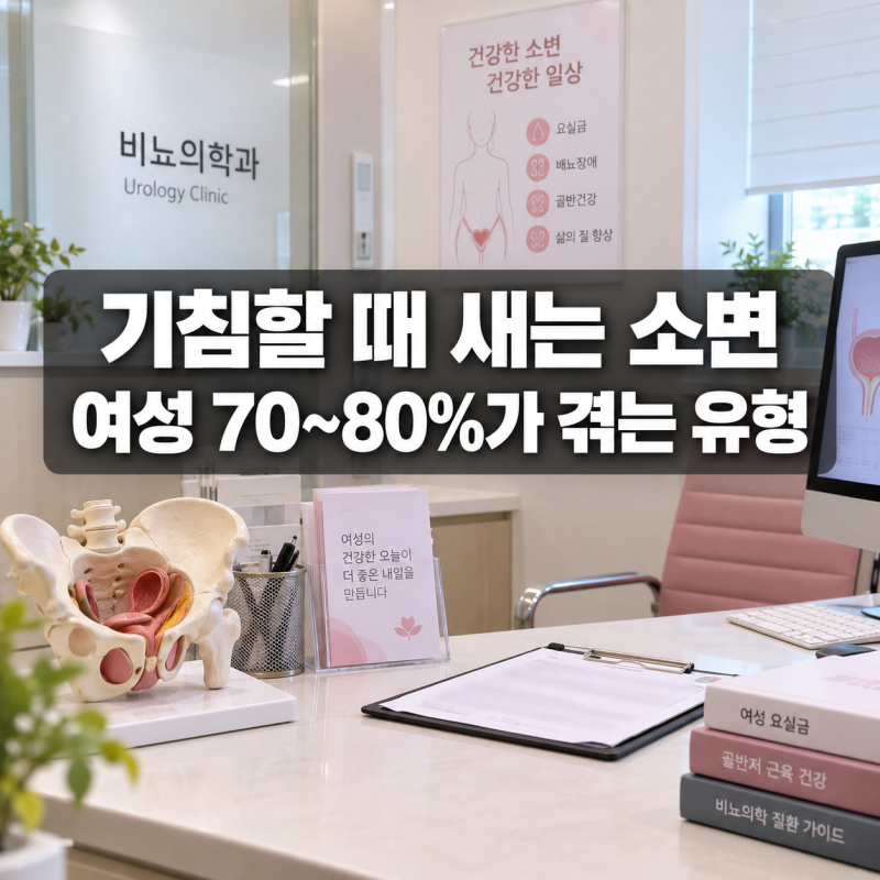 복압성요실금 — 기침할 때 새는 소변, 여성 70~80%가 겪는 이 유형