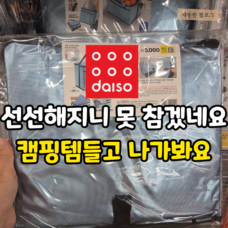 “날씨 선선해지니 슬슬 나가볼까요?” 캠핑·캠크닉 갈 때 챙기기 좋은 다이소 캠핑템 4가지