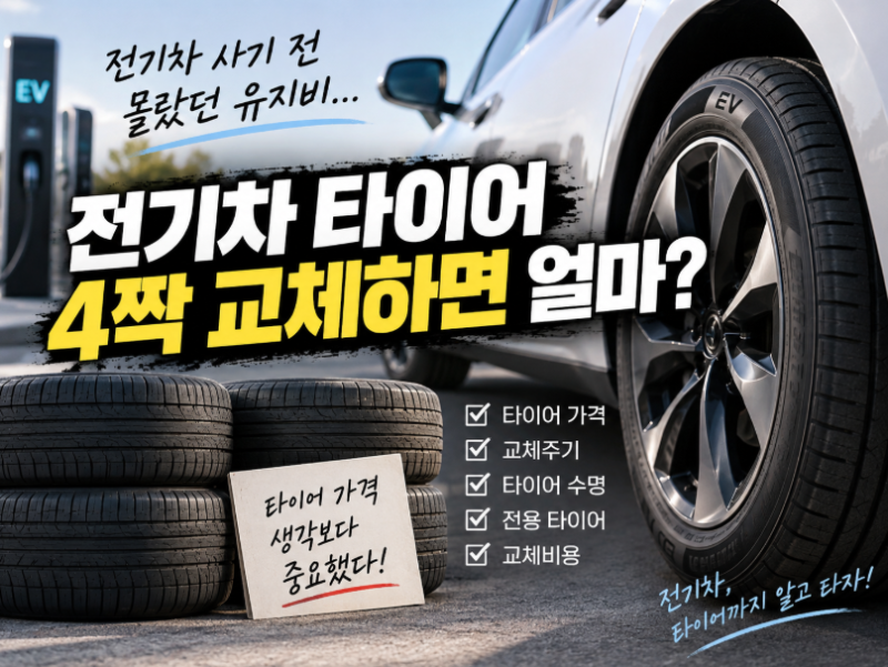전기차 사고싶어서 알아보니 몰랐던 유지비, 타이어 4짝 교체하면 얼마?