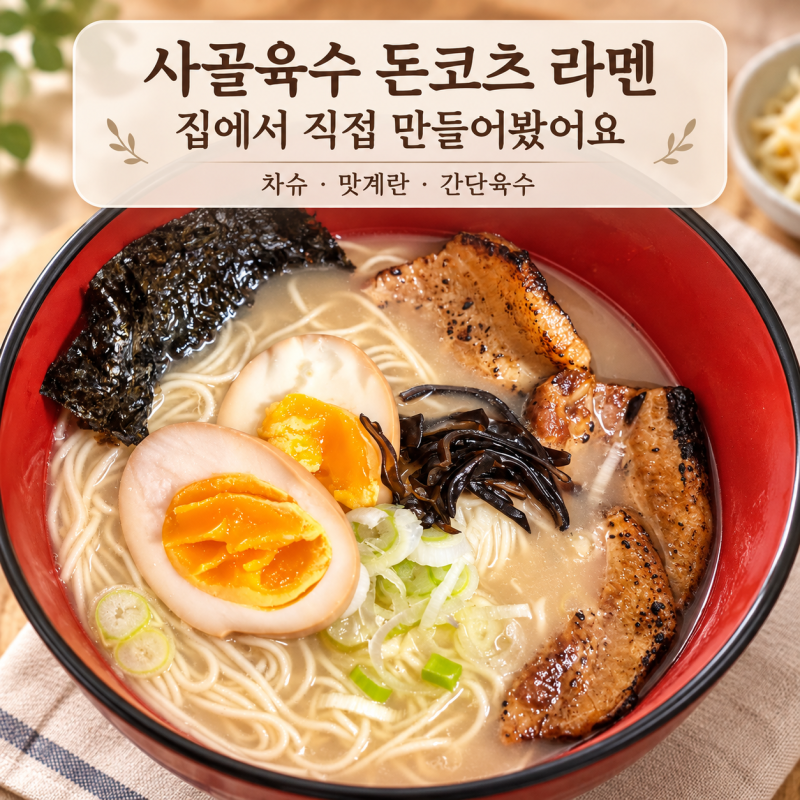 사골육수로 돈코츠 라멘 만들기 - 최현석 ‘늙었다고 놀리지 마새우’ 응용