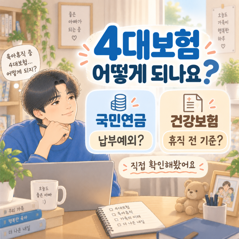 육아휴직 4대보험 어떻게 되나요 — 국민연금·건강보험 직접 확인해봤어요