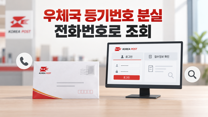 우체국 등기번호 모를 때 조회｜전화번호 · 영수증번호 확인 방법