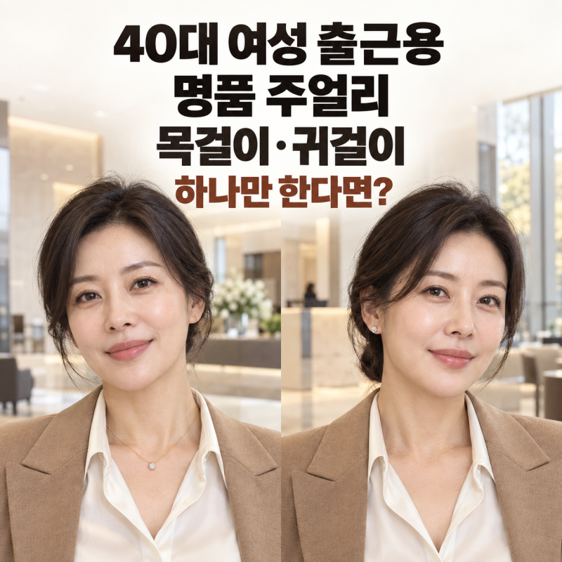40대 여성 출근용 명품 주얼리｜목걸이·귀걸이 하나만 한다면?