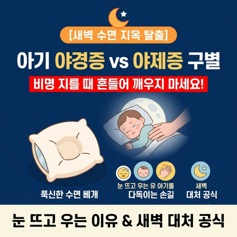 [아기 밤울음] 새벽마다 비명 지르며 깰 때! 야경증 vs 야제증 구별법 & 억지로 깨우면 안 되는....