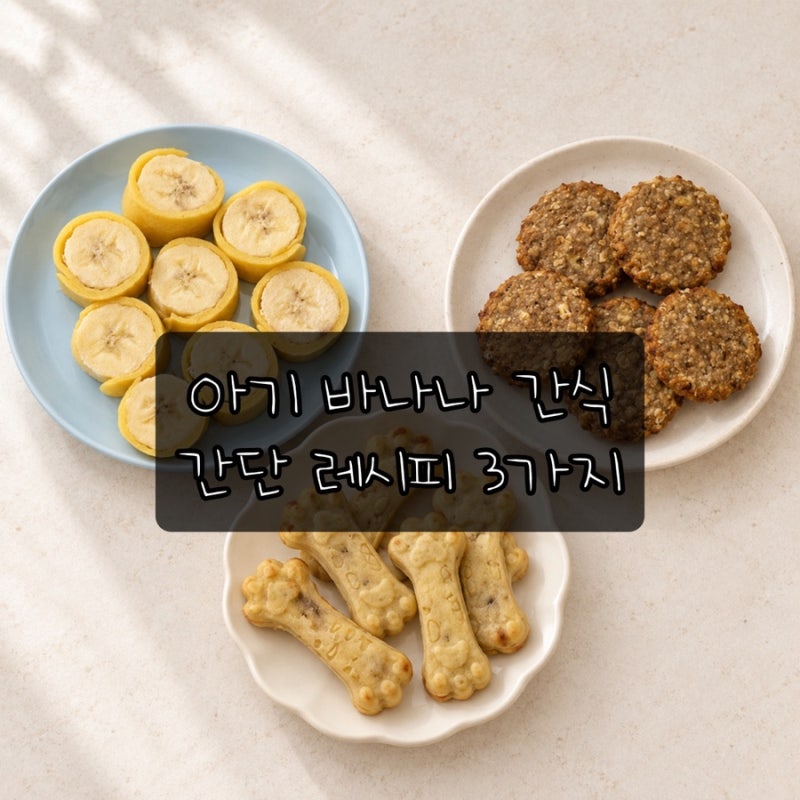 아기 바나나 간식 레시피 3가지｜오트밀 쿠키·요거트빵·계란롤
