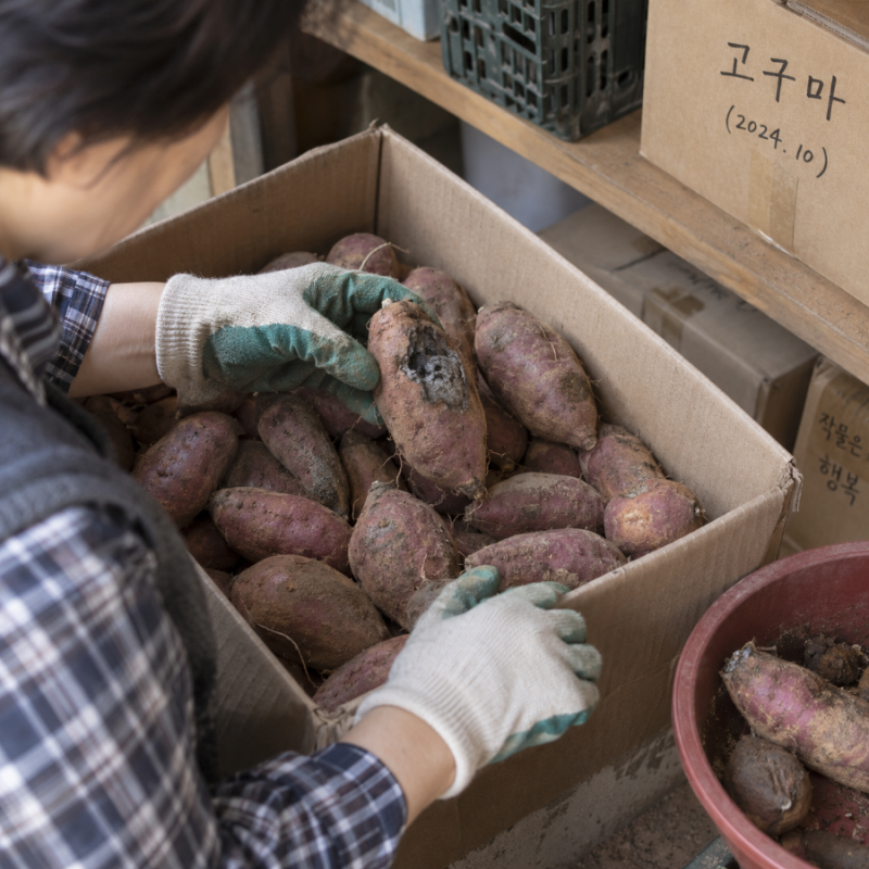 고구마 보관 수확 후 바로 넣으면 썩어요, 오래 두고 먹는 저장방법