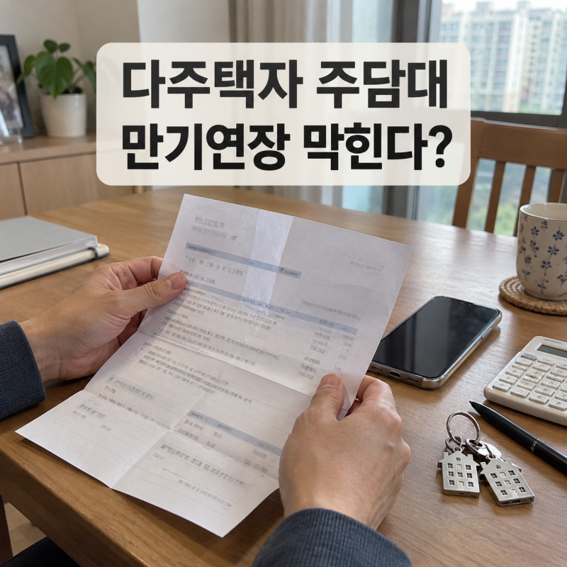 다주택자 주담대 만기연장 막힌다? 2026년 대상·시행일·예외 케이스 총정리