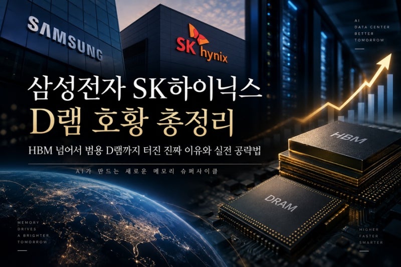 삼성전자 SK하이닉스 D램 호황 총정리: HBM 넘어서 범용 D램까지 터진 진짜 이유와 실전 공략법