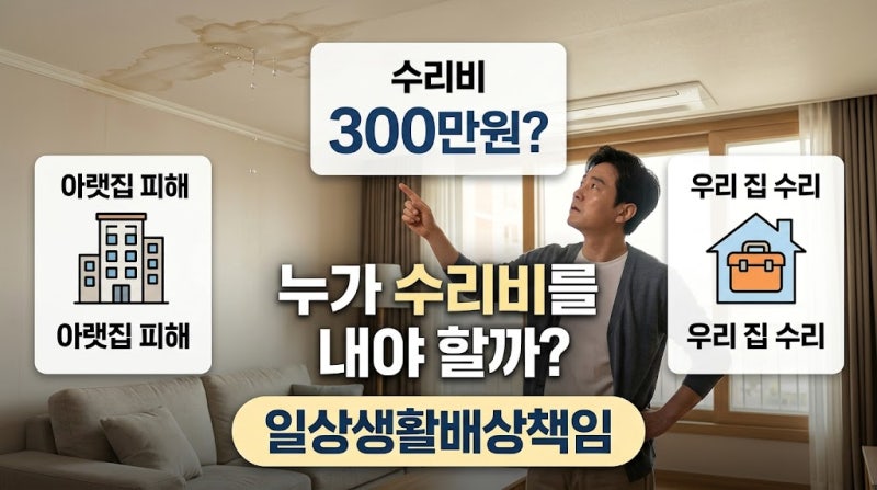 “윗집 누수로 우리 집 천장이 젖었습니다”｜일상생활배상책임보험으로 어디까지 보상될....