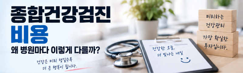 종합건강검진 항목과 가격 정리, 뭘 추가해야 할까